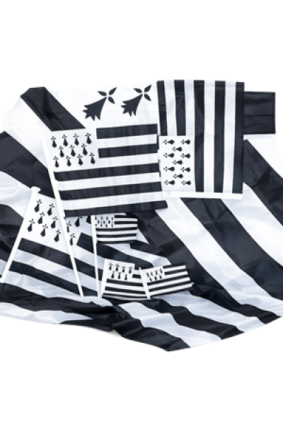 Gwenn Ha Du Flagge 150x90 cm schwarz-weiß